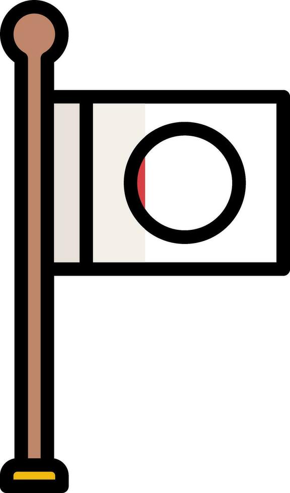 Japan flag Vector Icon Design