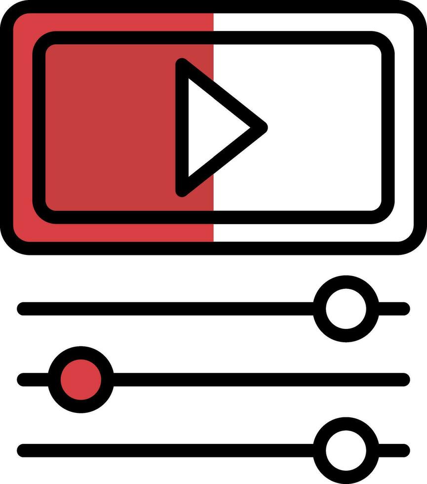 diseño de icono de vector de vídeo