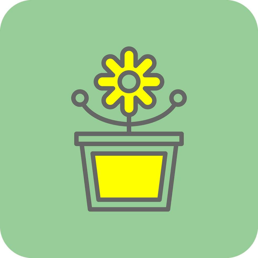 Flower Pot Vector Icon Design