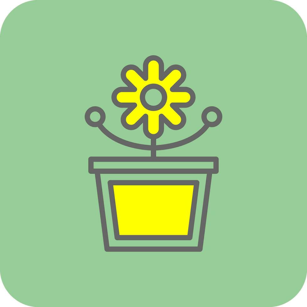 diseño de icono de vector de maceta de flores