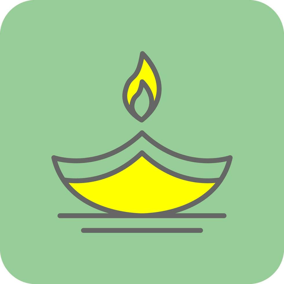 Oil Lamp Vector Icon Design