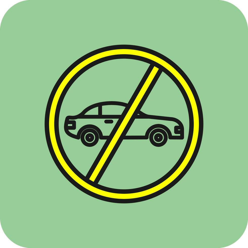 No Overtaking Vector Icon Design