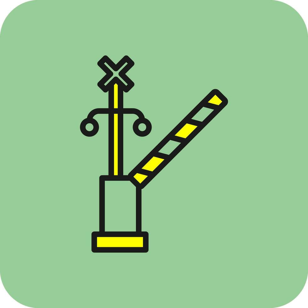 Level Crossing Vector Icon Design