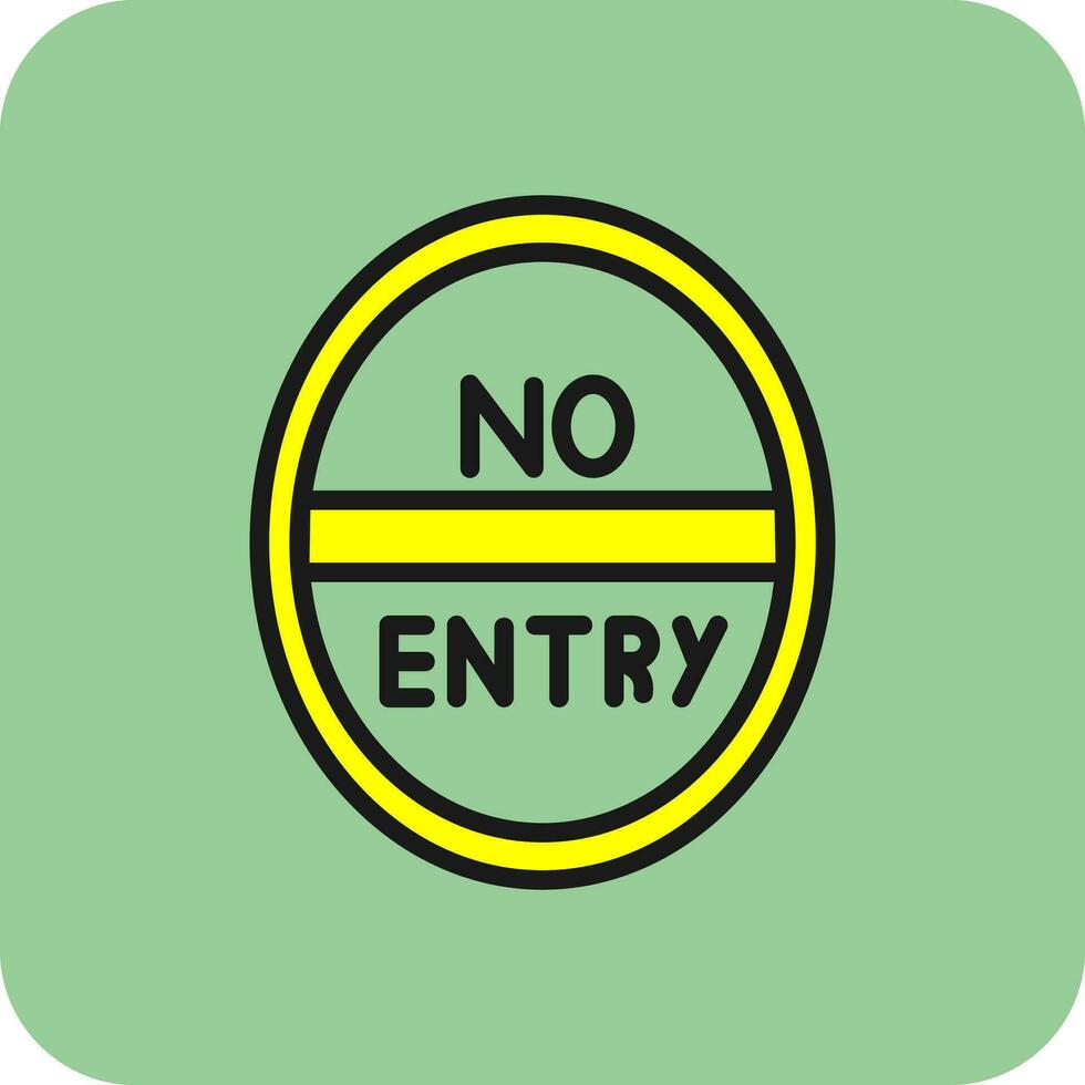 No Entry Vector Icon Design