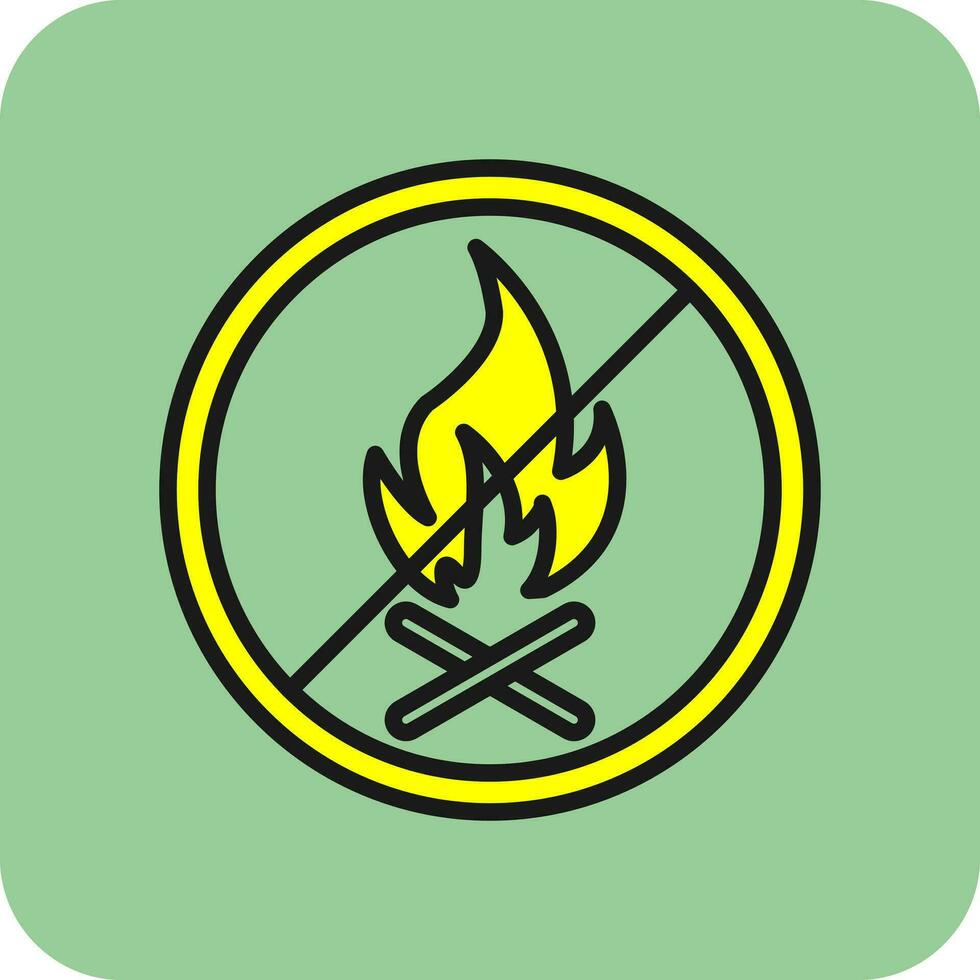 No Fire Allowed Vector Icon Design