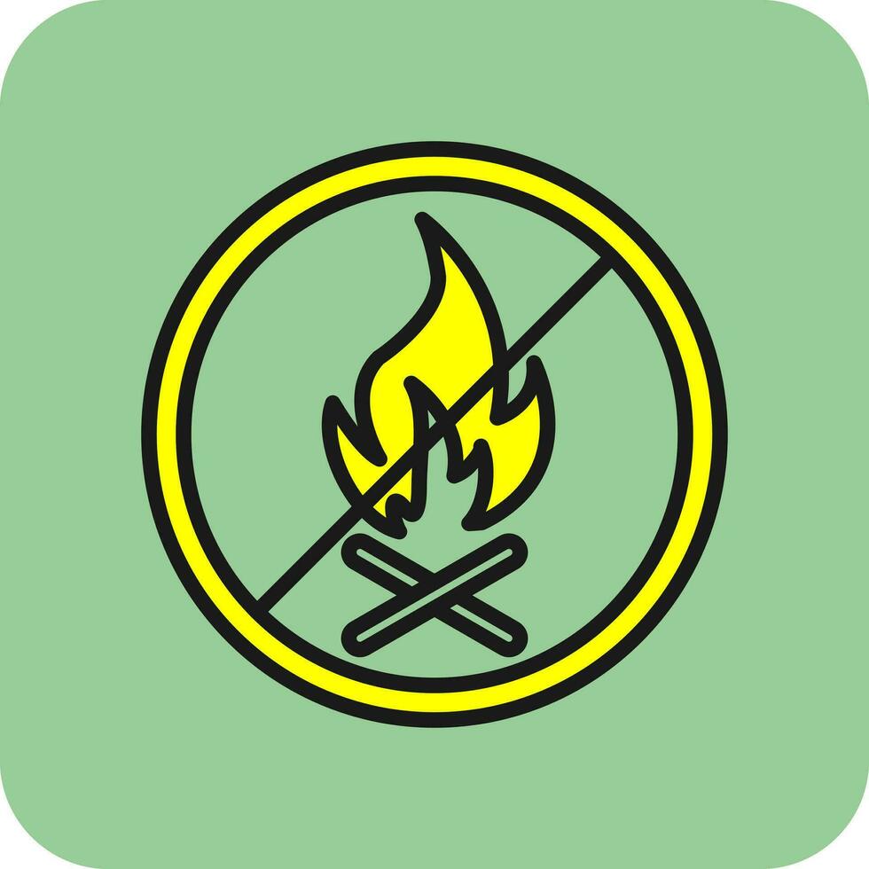 No fuego permitido vector icono diseño