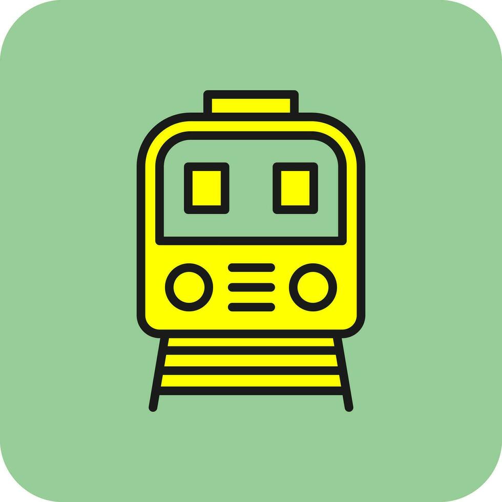 Tram Vector Icon Design