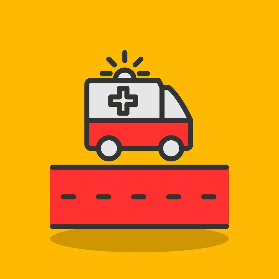 Ambulance Lane Vector Icon Design