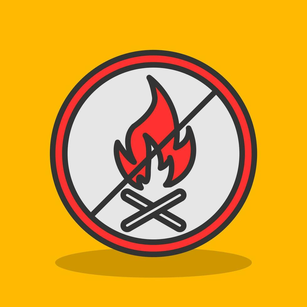 No Fire Allowed Vector Icon Design