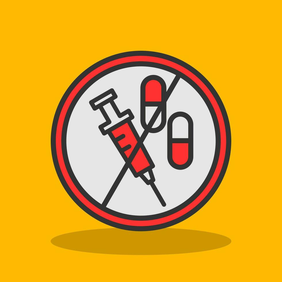No Drugs Vector Icon Design