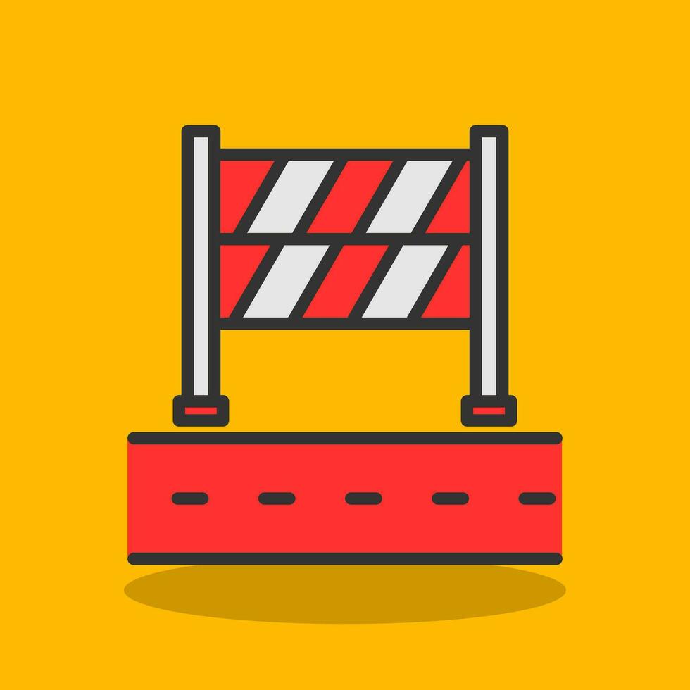 Road Block Vector Icon Design