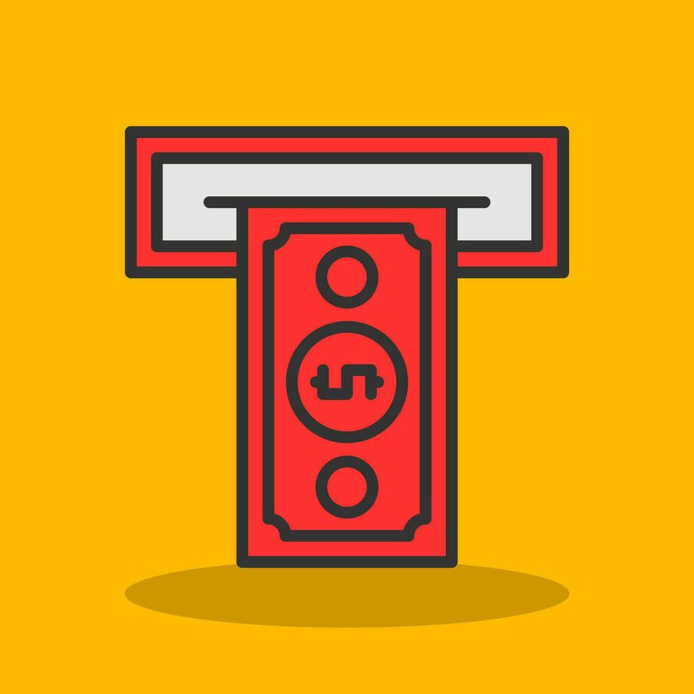 Cash withdrawal Vector Icon Design