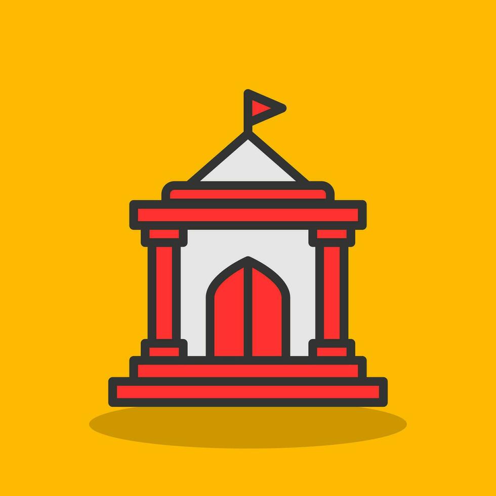 Temple Vector Icon Design