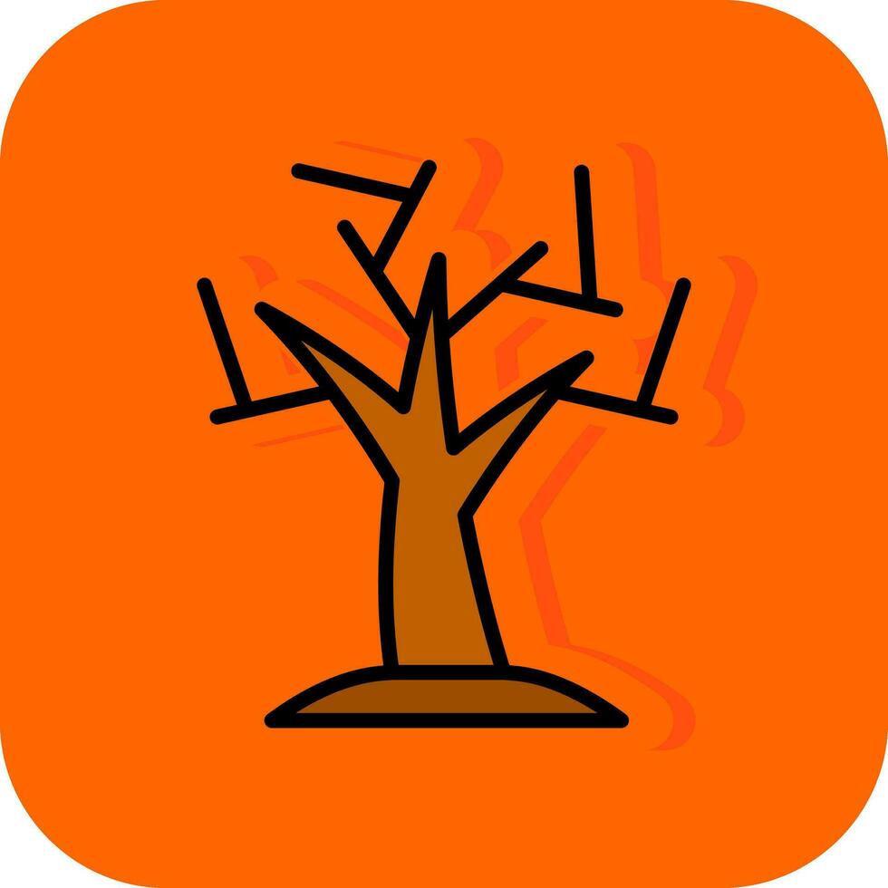 diseño de icono de vector de árbol seco