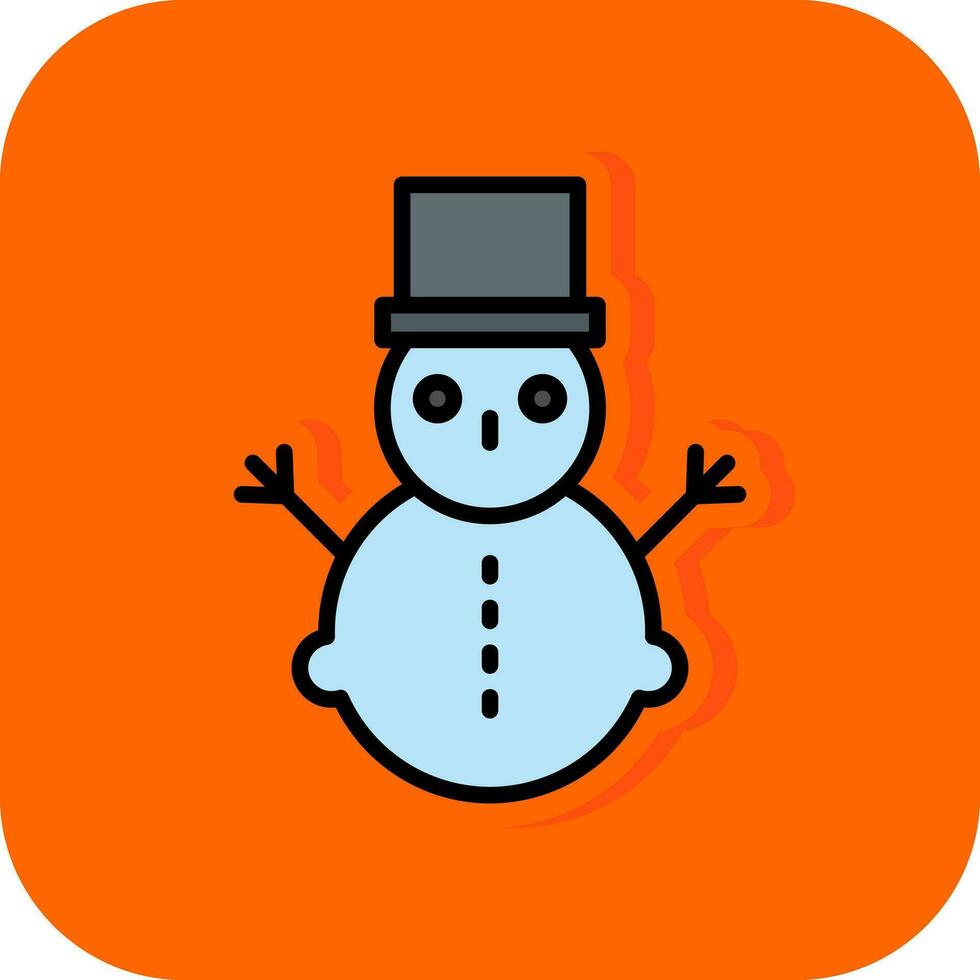 diseño de icono de vector de muñeco de nieve