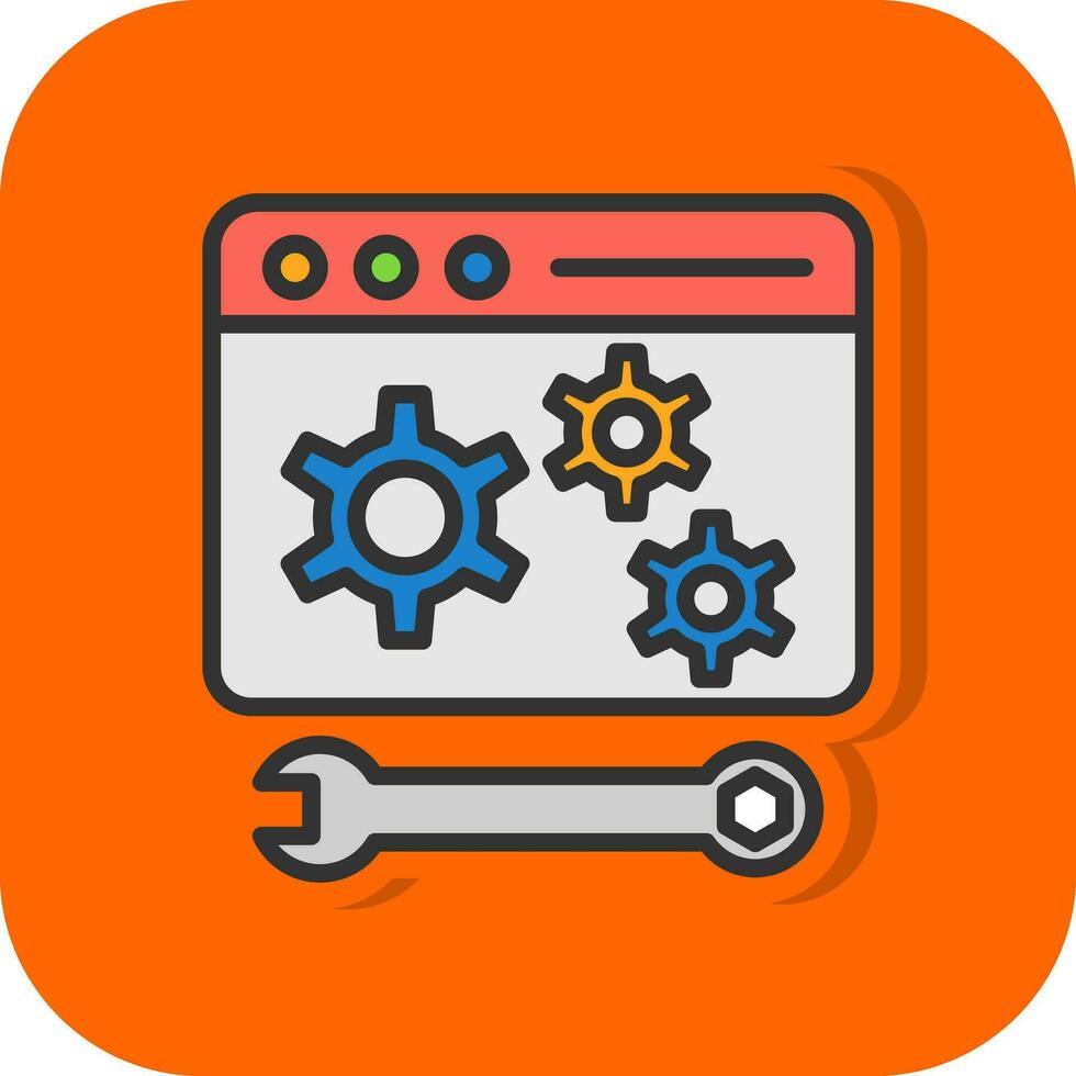 Web maintenance Vector Icon Design