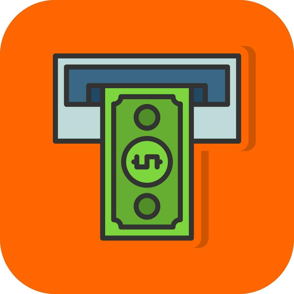 Cash withdrawal Vector Icon Design