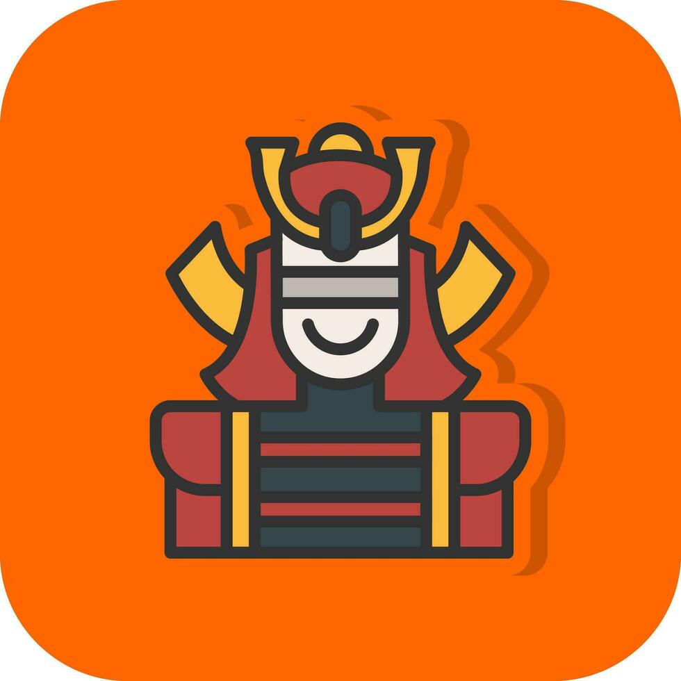 samurai vector icono diseño