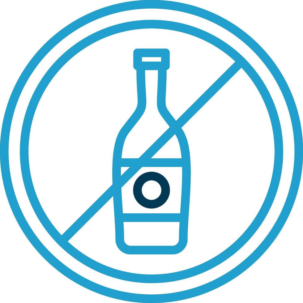 No Alcohol Vector Icon Design
