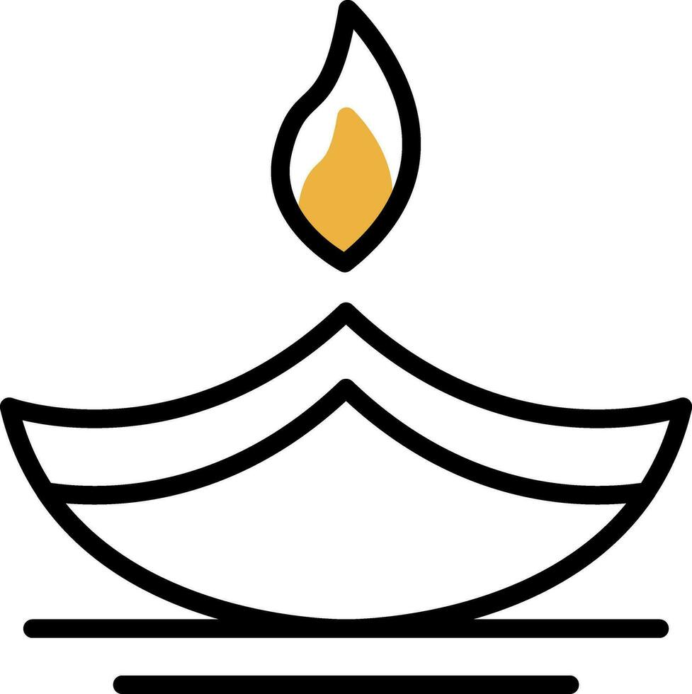 Oil Lamp Vector Icon Design