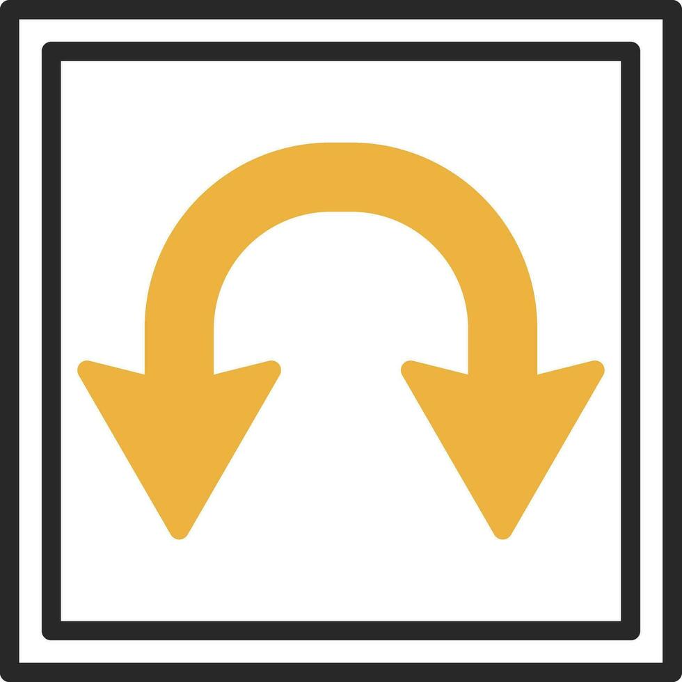 Double Curve Vector Icon Design
