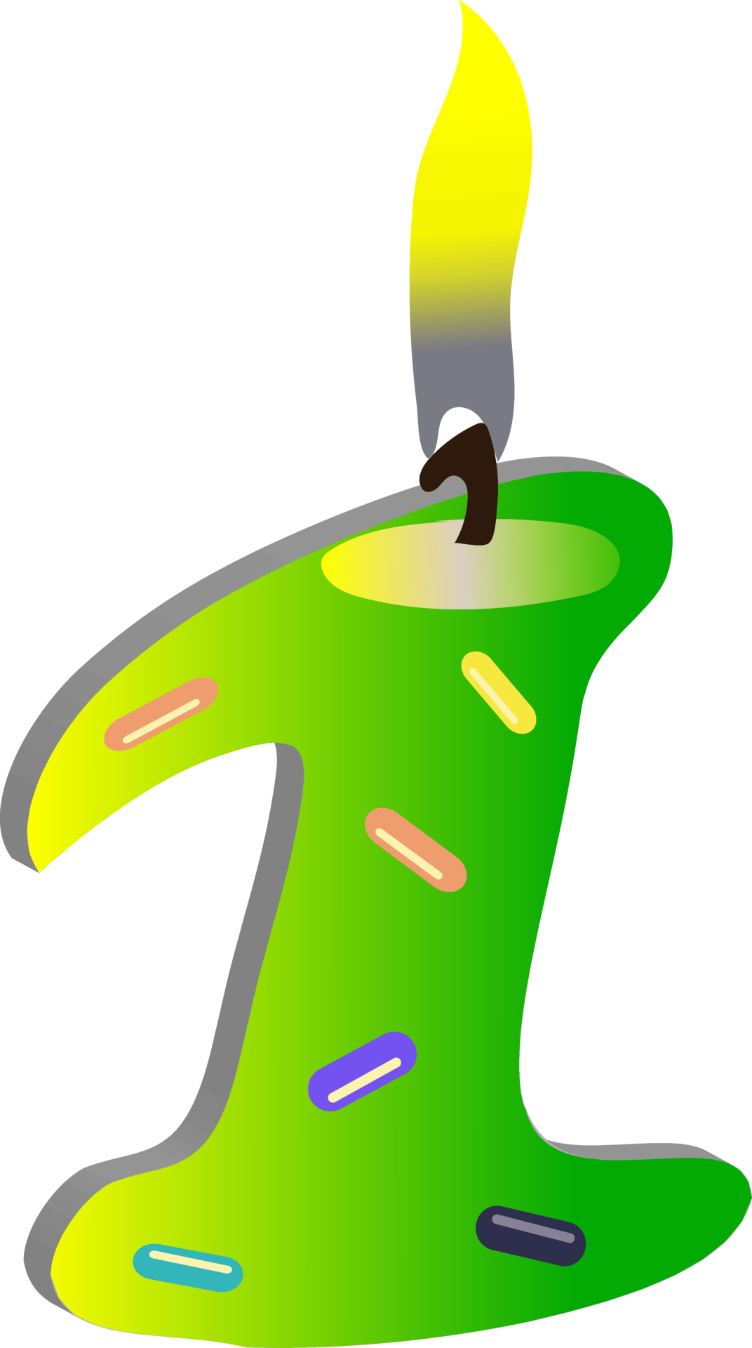 illustration of 3D birthday candle number 1 29083944 PNG