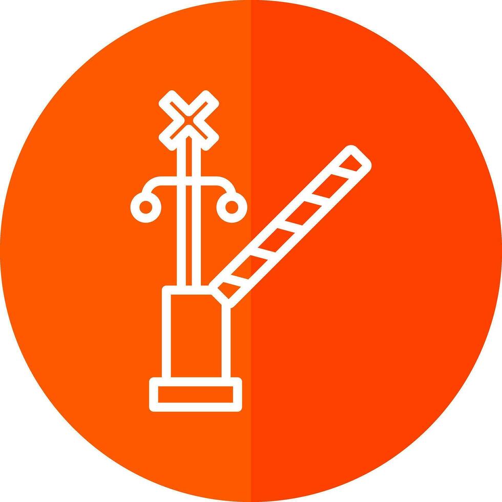 Level Crossing Vector Icon Design