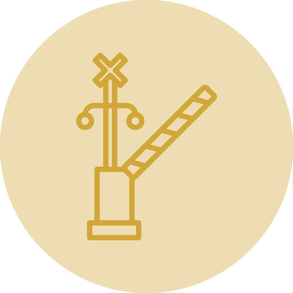 Level Crossing Vector Icon Design