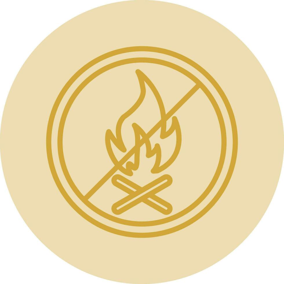 No Fire Allowed Vector Icon Design