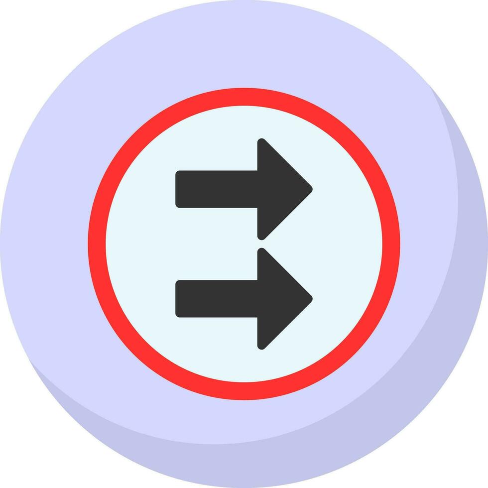 Right Turn Vector Icon Design