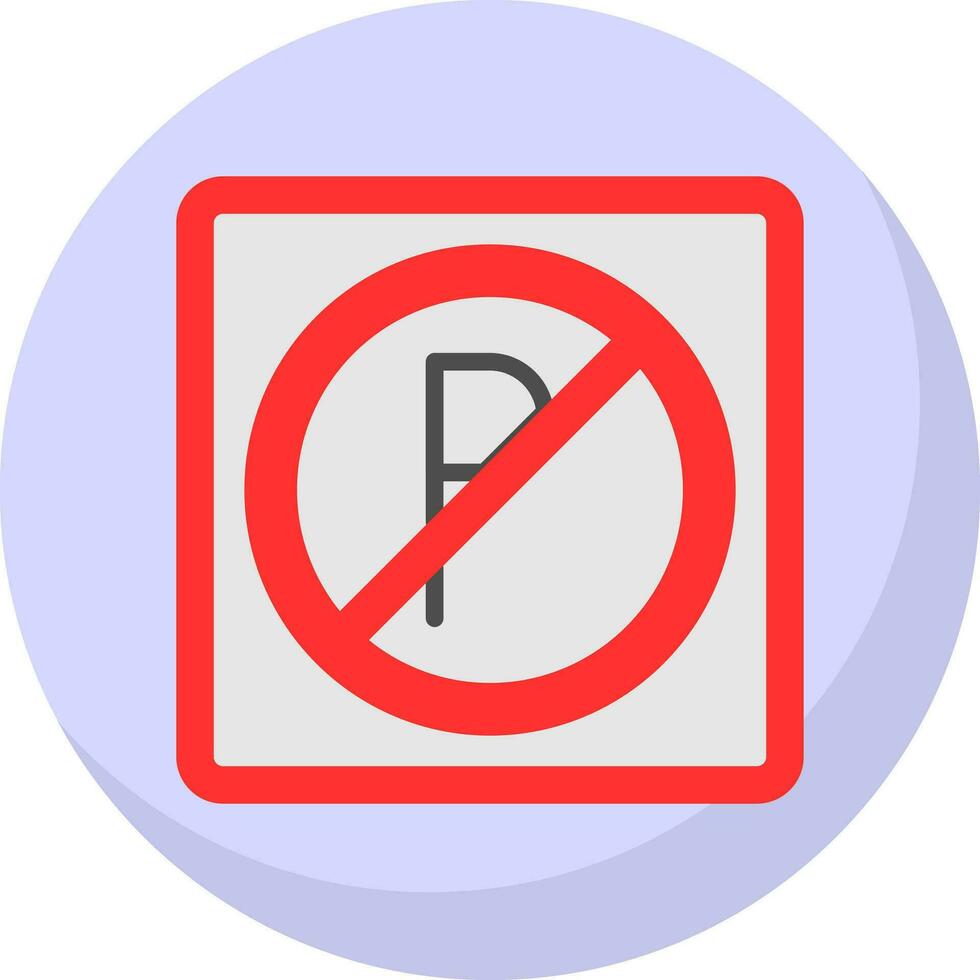 No Parking Vector Icon Design