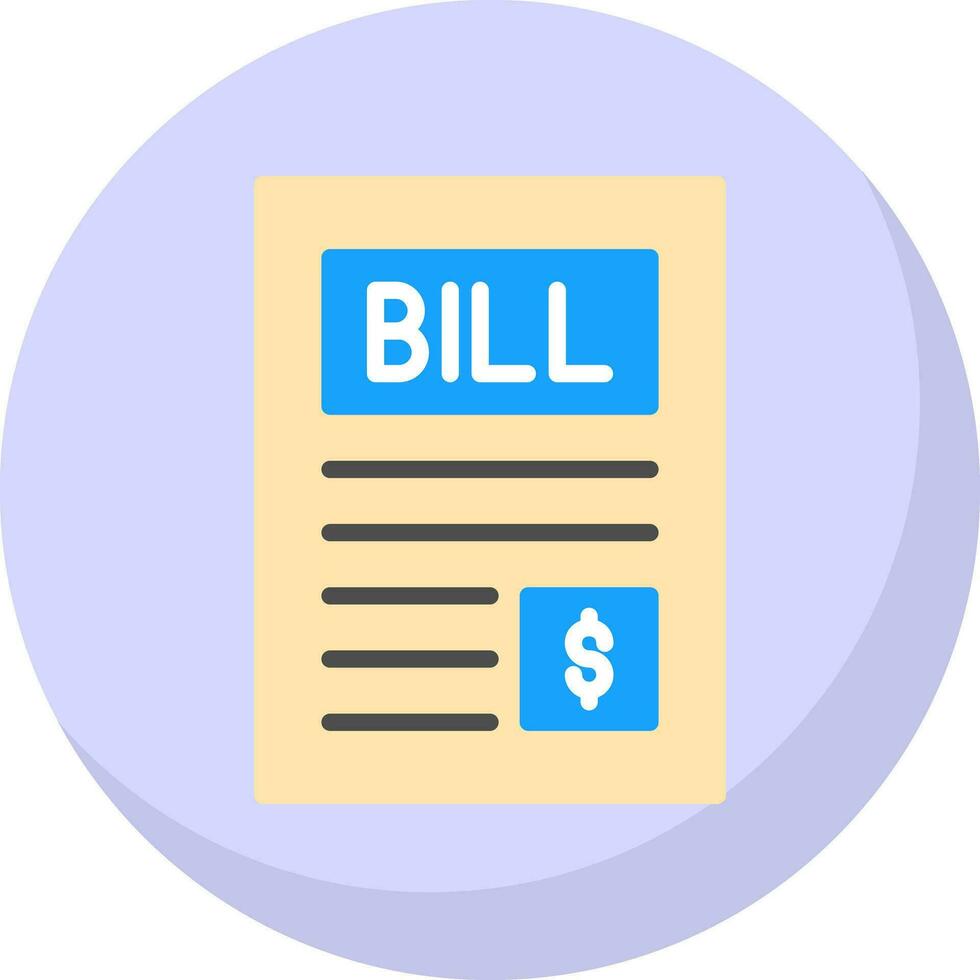 Bill Vector Icon Design