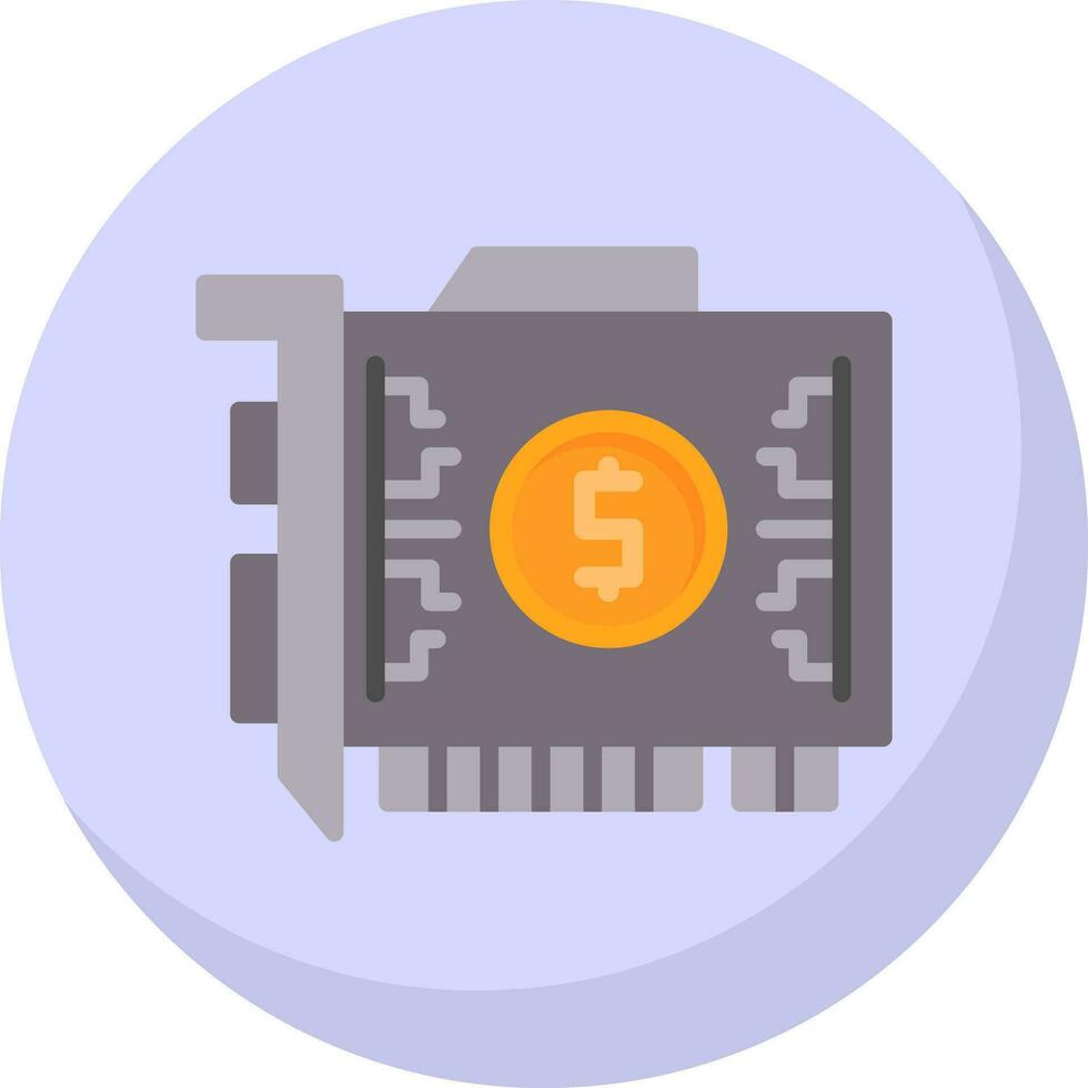 Gpu mining Vector Icon Design