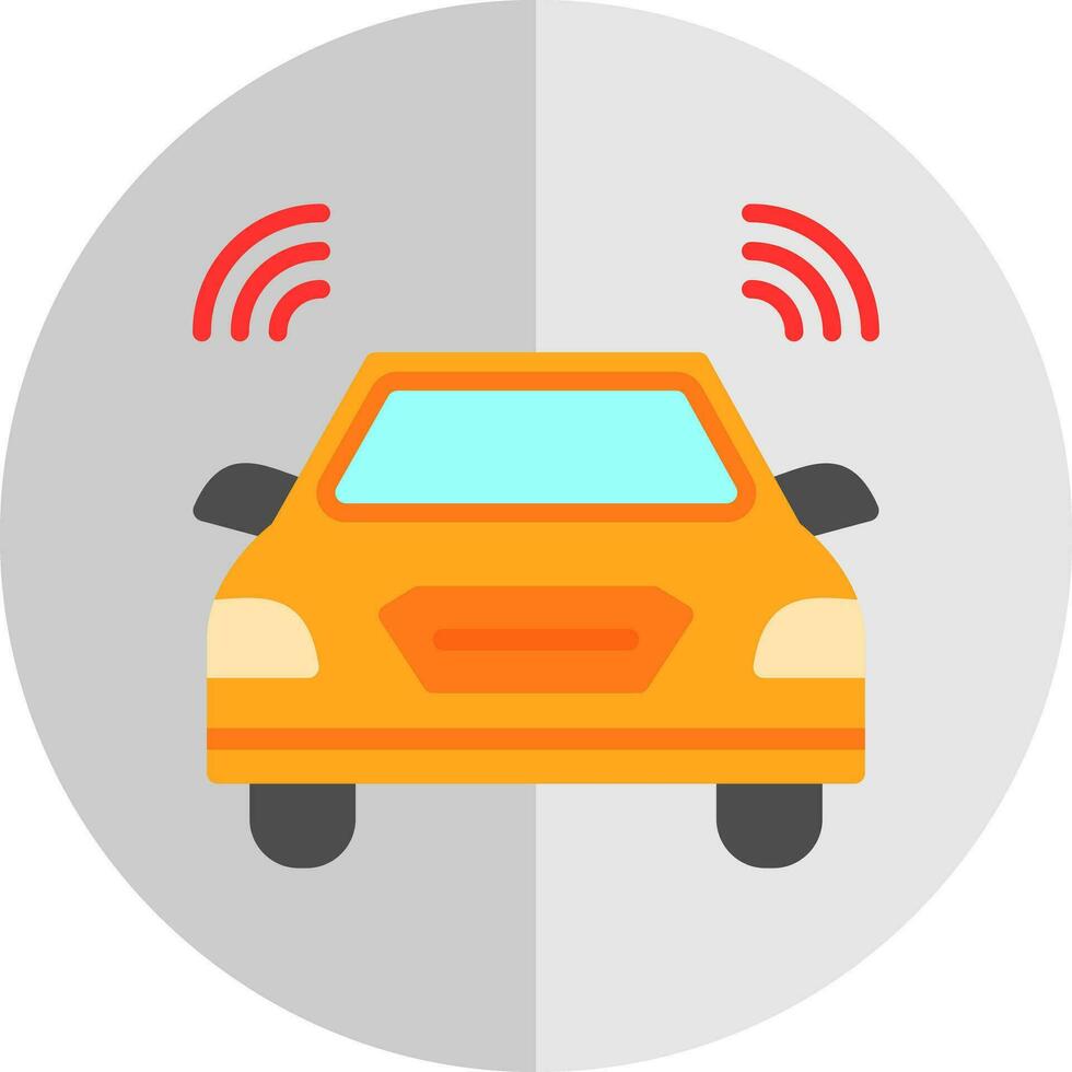 Autonomous car Vector Icon Design