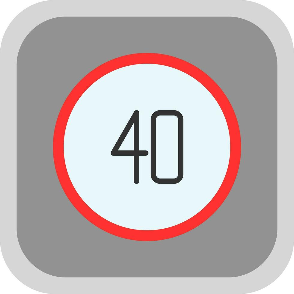 Speed Limit Vector Icon Design