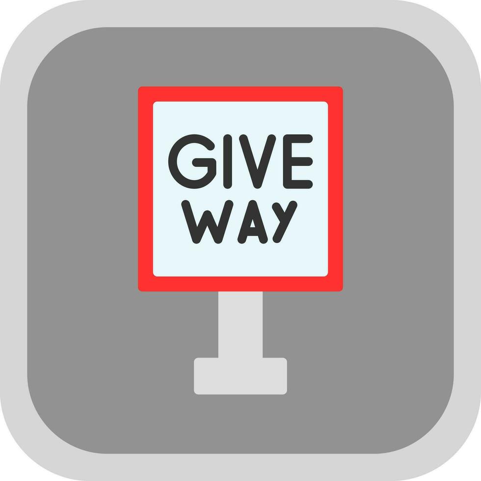 Give Way Vector Icon Design