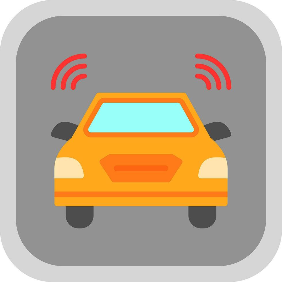 Autonomous car Vector Icon Design
