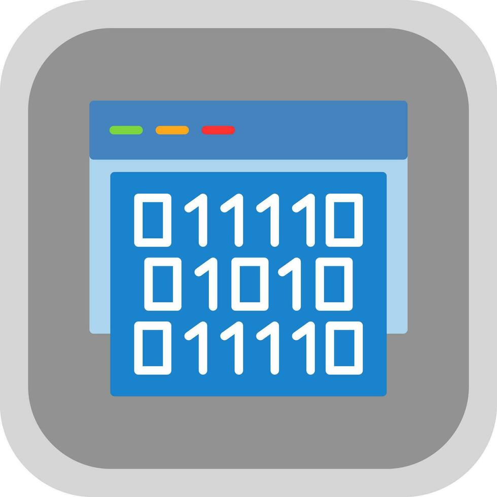 diseño de icono de vector de código binario