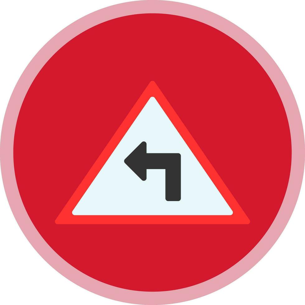 Left Turn Vector Icon Design