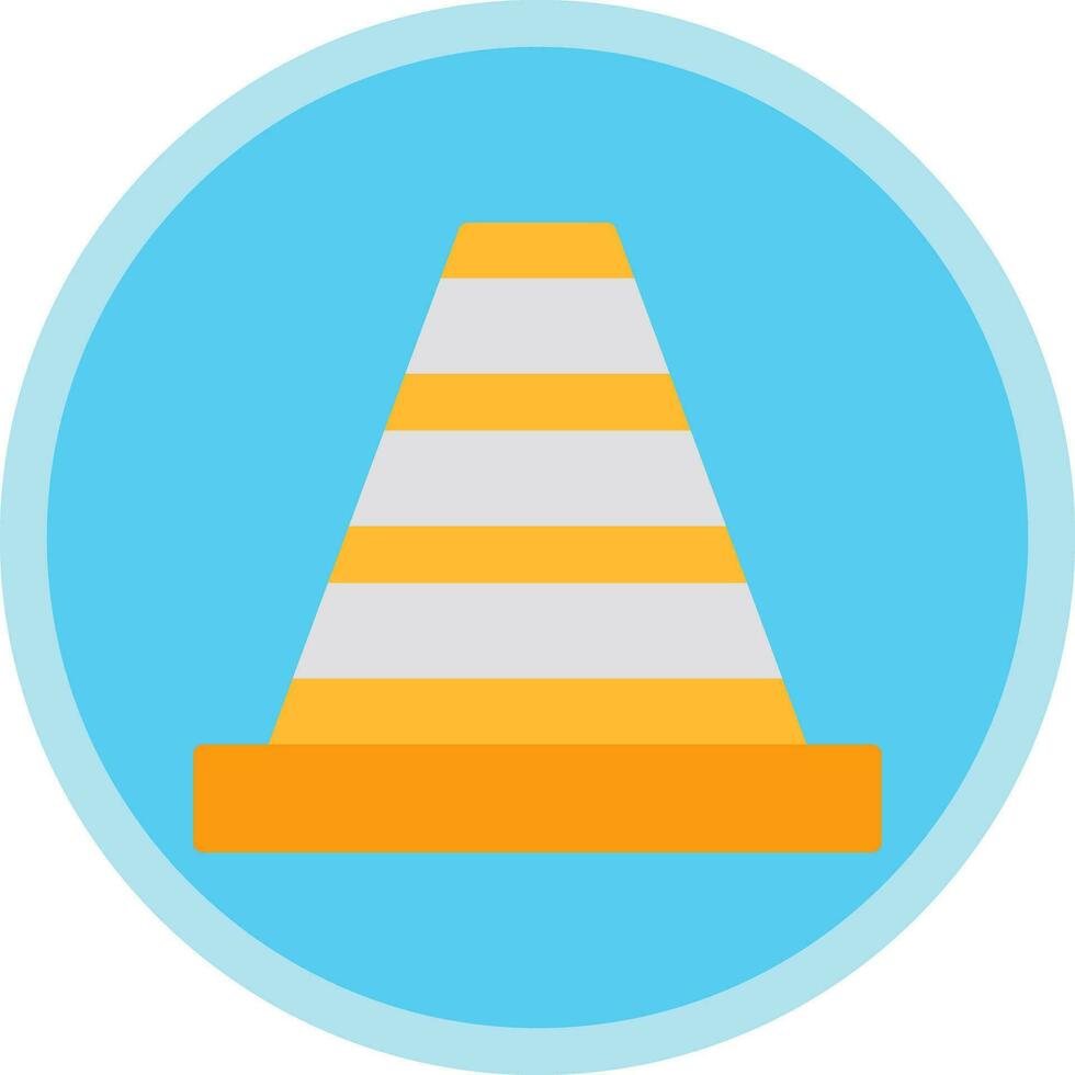 Traffic Cone Vector Icon Design