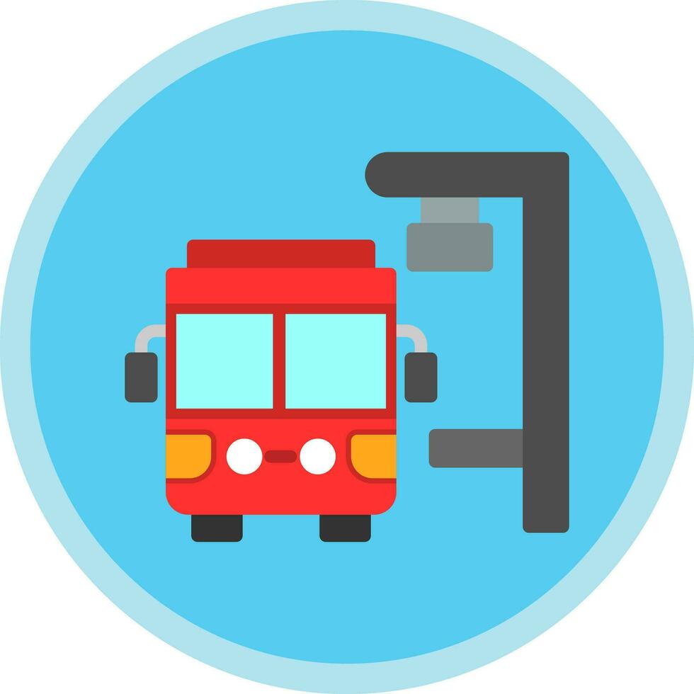 Bus Stop Vector Icon Design
