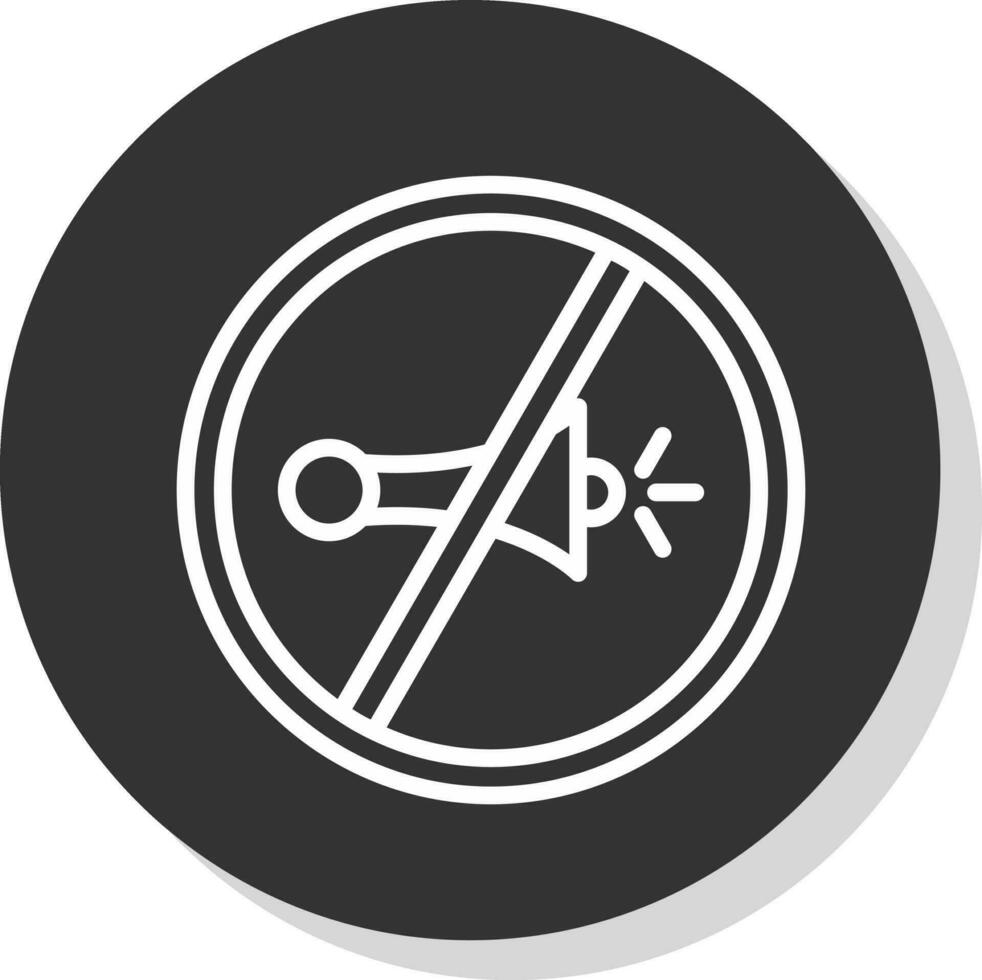 No Horn Vector Icon Design