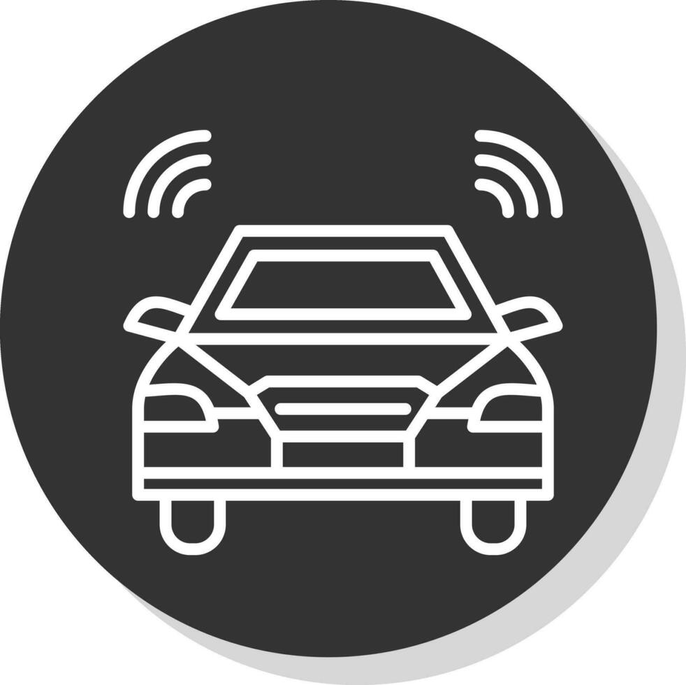 Autonomous car Vector Icon Design