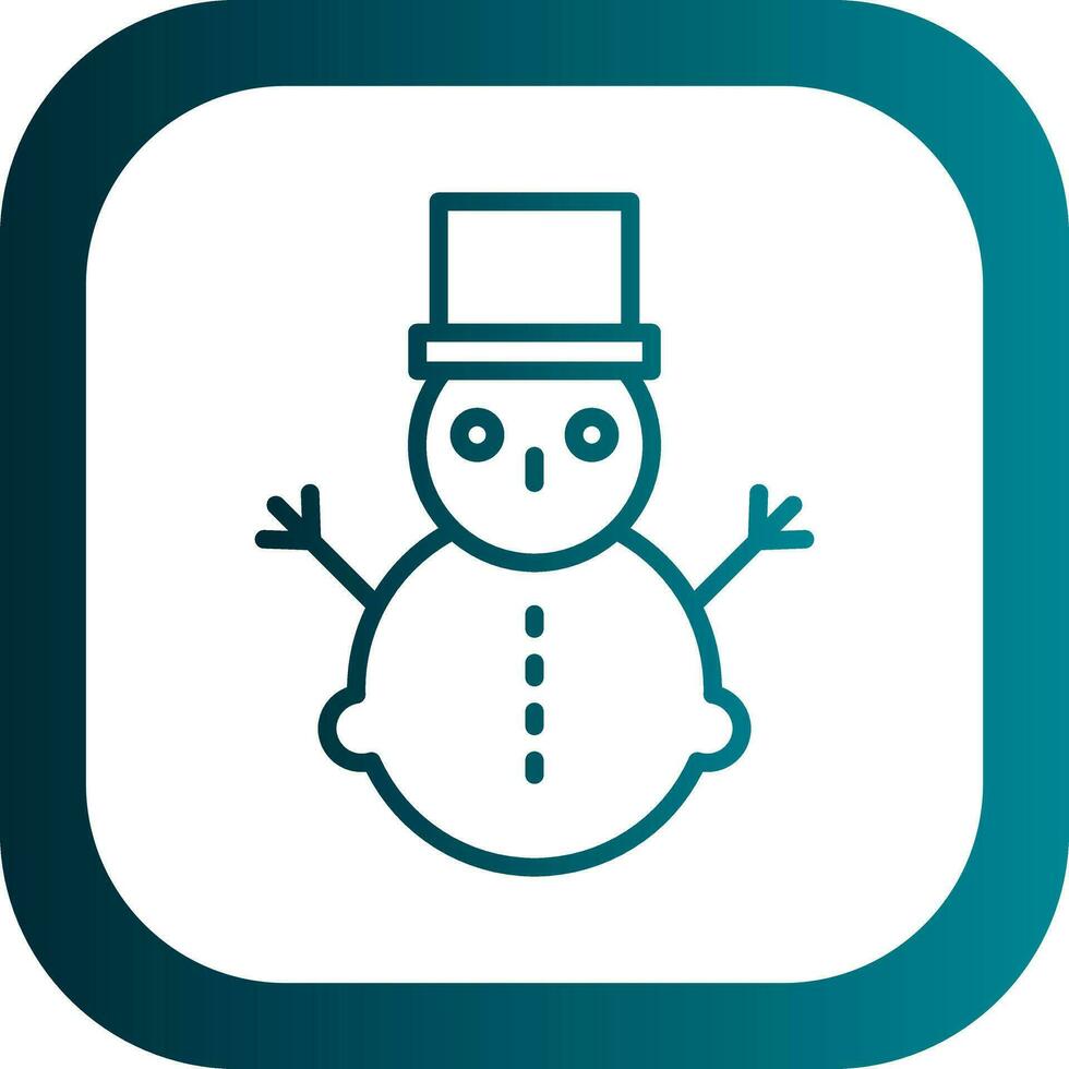 Snowman Vector Icon Design