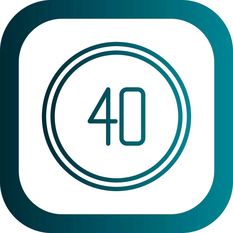 Speed Limit Vector Icon Design