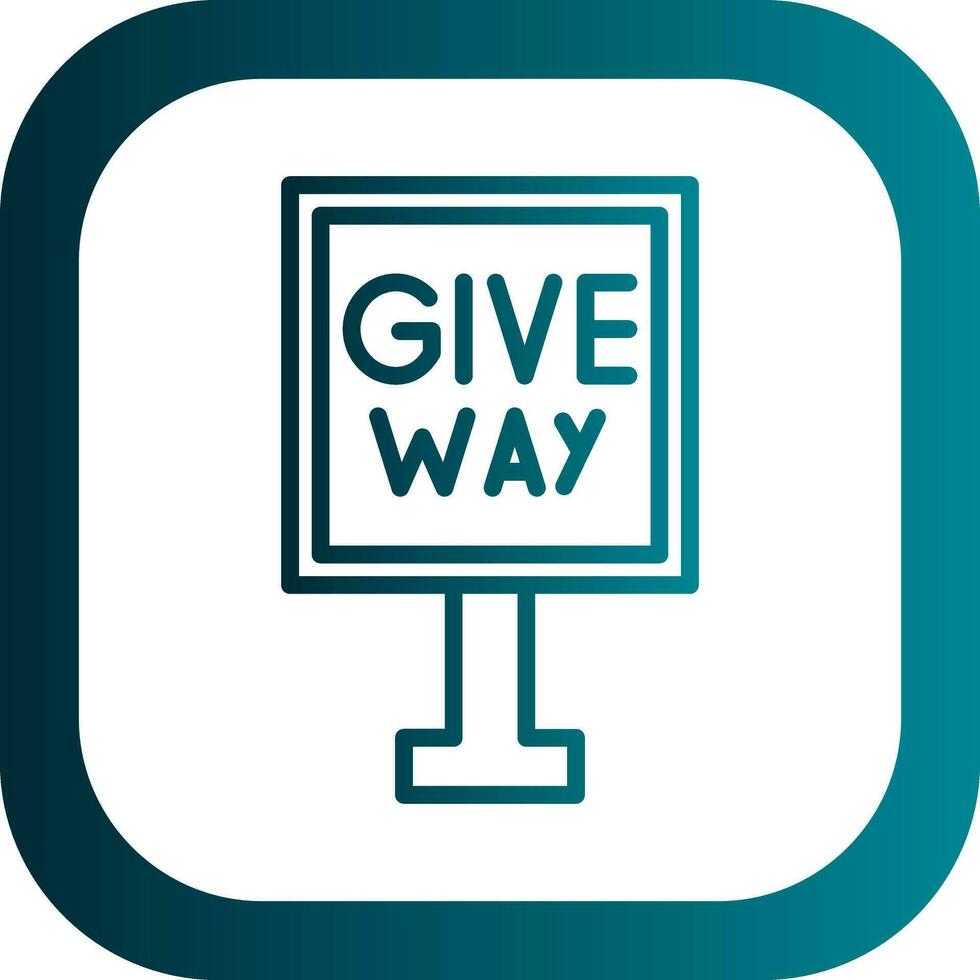 Give Way Vector Icon Design