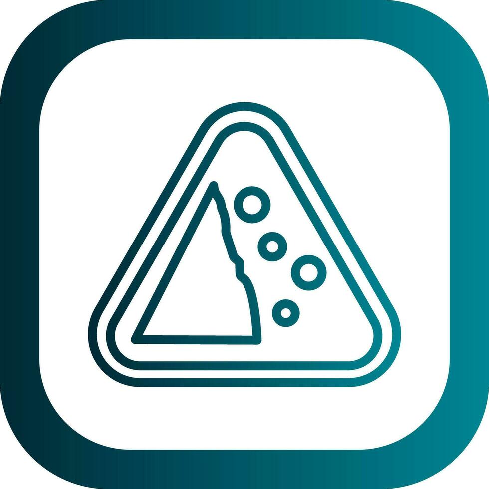 Falling Rocks Vector Icon Design