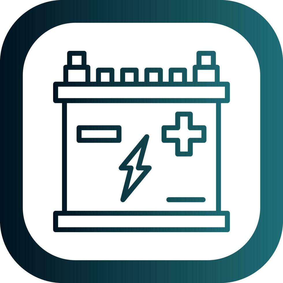 Car battery Vector Icon Design