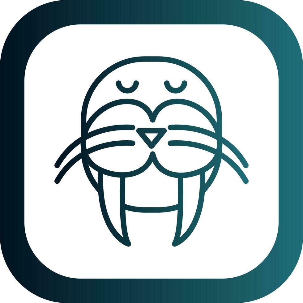 Walrus Vector Icon Design