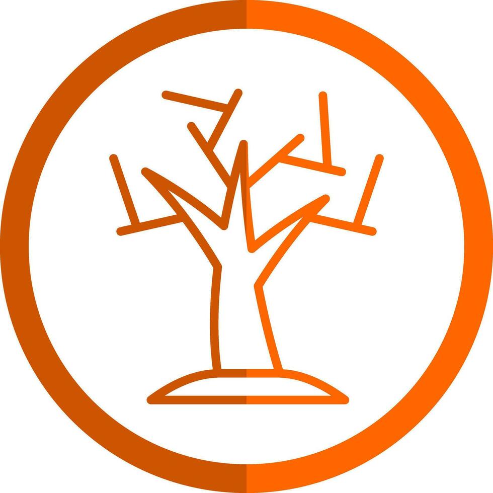 diseño de icono de vector de árbol seco